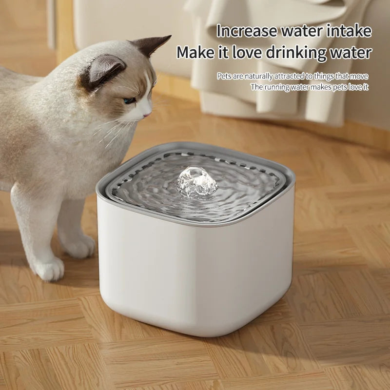 PawJoy Cat Water Fountain - ultra quiet filtered fountain