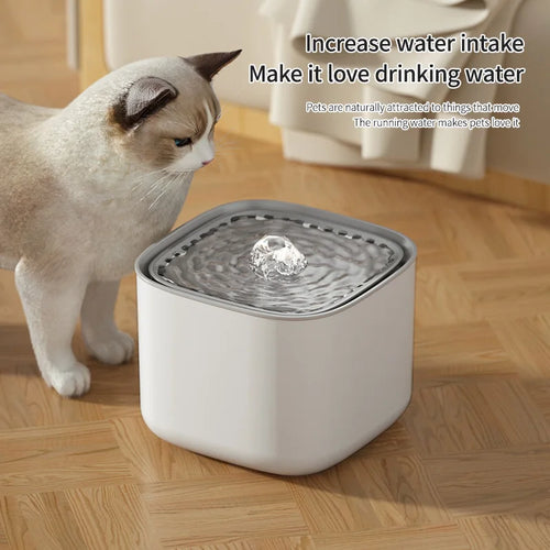 PawJoy Cat Water Fountain - ultra quiet filtered fountain