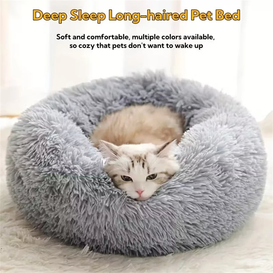 PawJoy Calming Donut Dog Bed