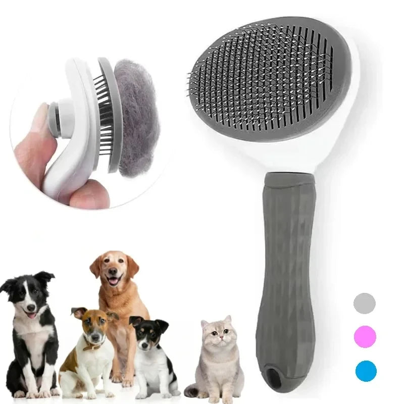 PawJoy Self-Cleaning Slicker Brush