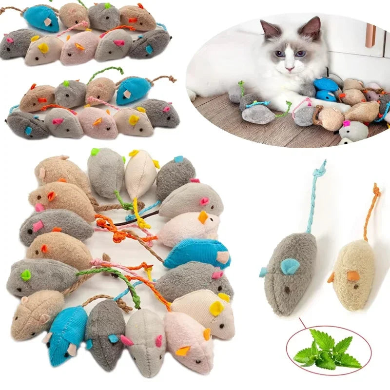 PawJoy Catnip Mouse Toy Set 5-pack